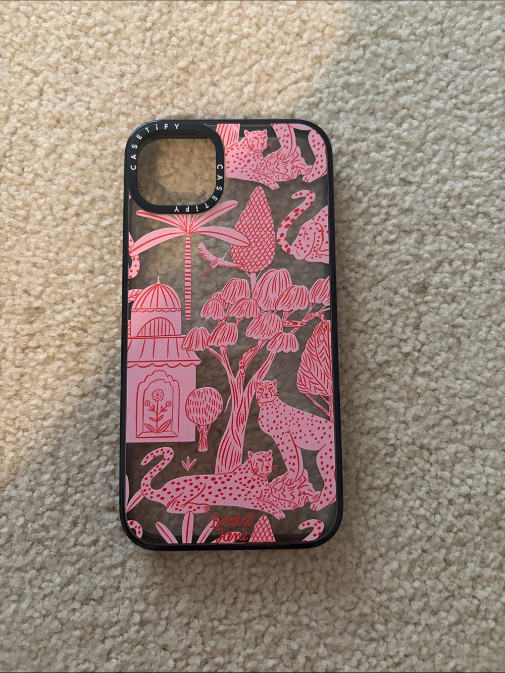 Casetify Pink Jungle Leopard iPhone Case iPhone 14 Plus
